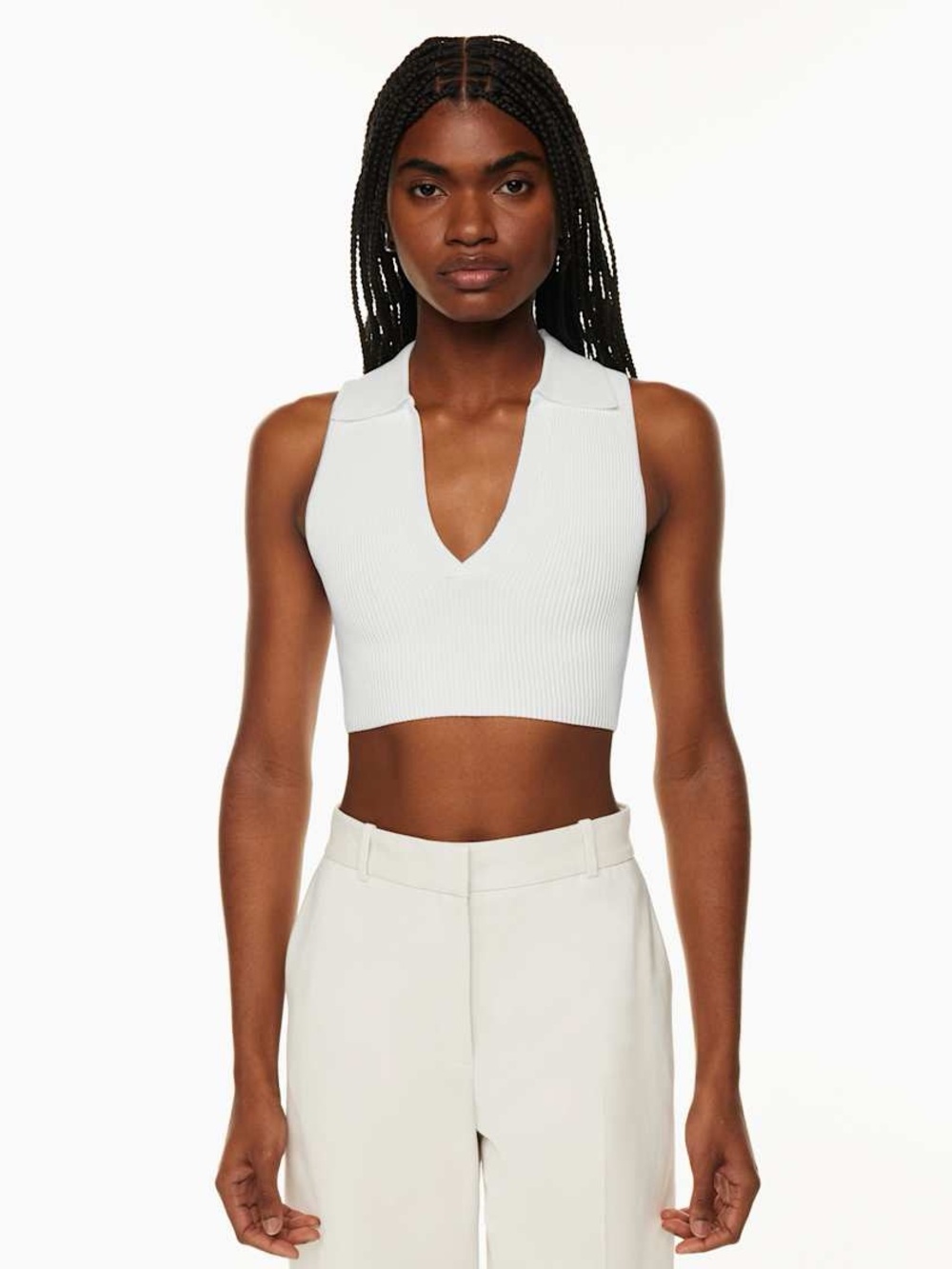 Babaton Sculpt Knit Polo Top Size Small